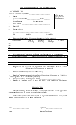 Application Form for Employment in Echs - India