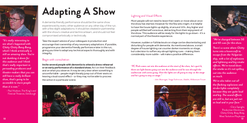 West Yorkshire Playhouse&#039;s Guide to Dementia Friendly Performances - United Kingdom, Page 10
