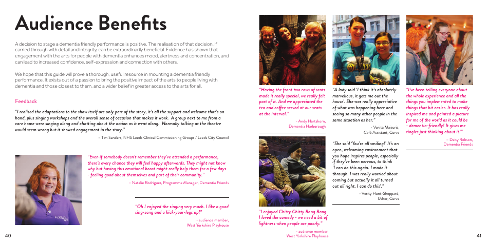 United Kingdom West Yorkshire Playhouse's Guide to Dementia Friendly