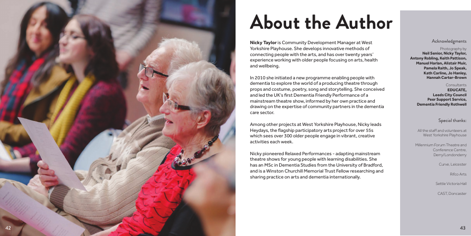 West Yorkshire Playhouses Guide to Dementia Friendly Performances - United Kingdom, Page 22