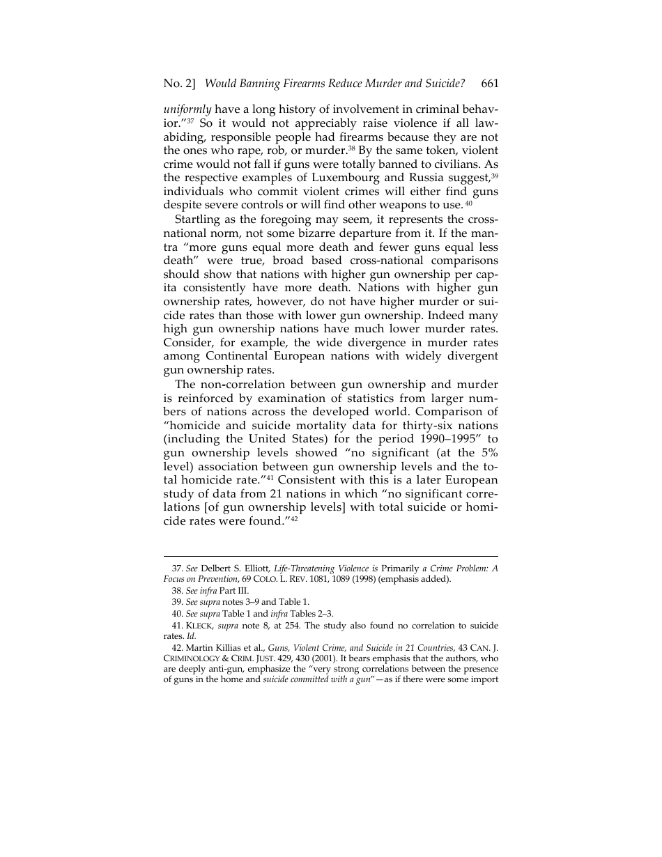 Would Banning Firearms Reduce Murder and Suicide? a Review of International Evidence - Don B. Kates, Gary Mauser, Page 13