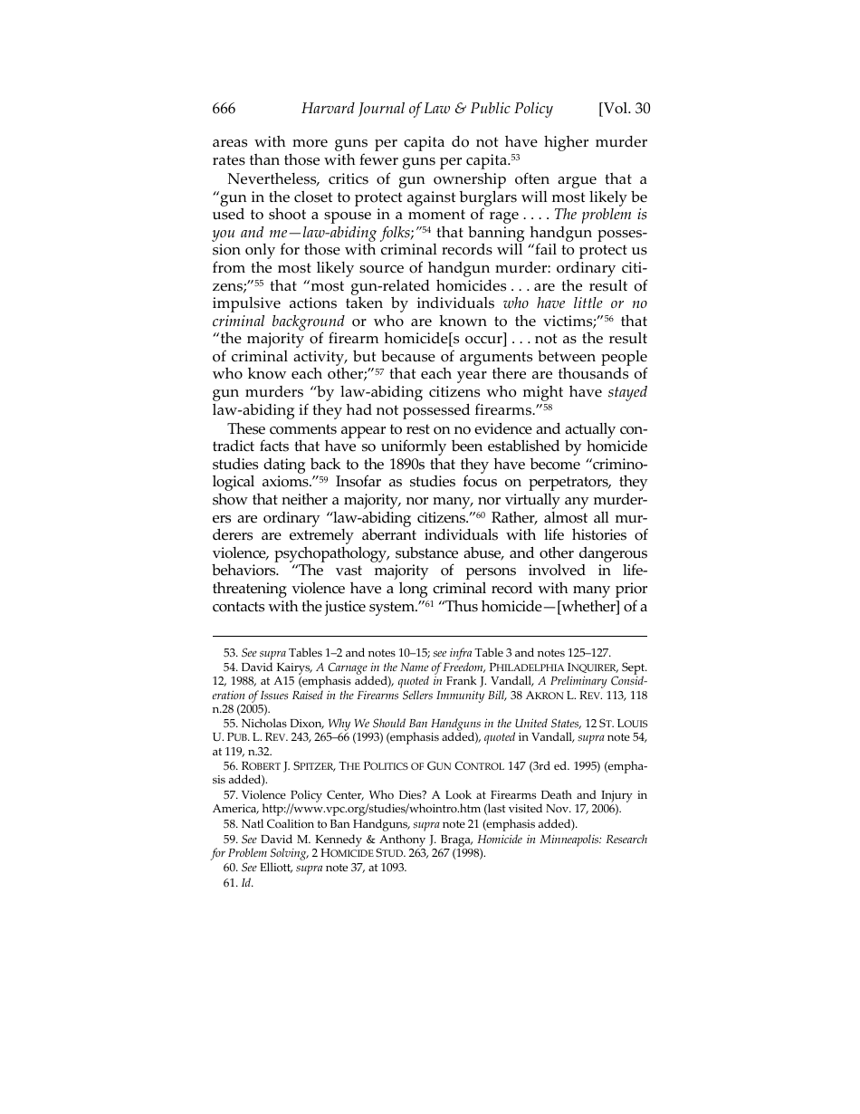 Would Banning Firearms Reduce Murder and Suicide? a Review of International Evidence - Don B. Kates, Gary Mauser, Page 18