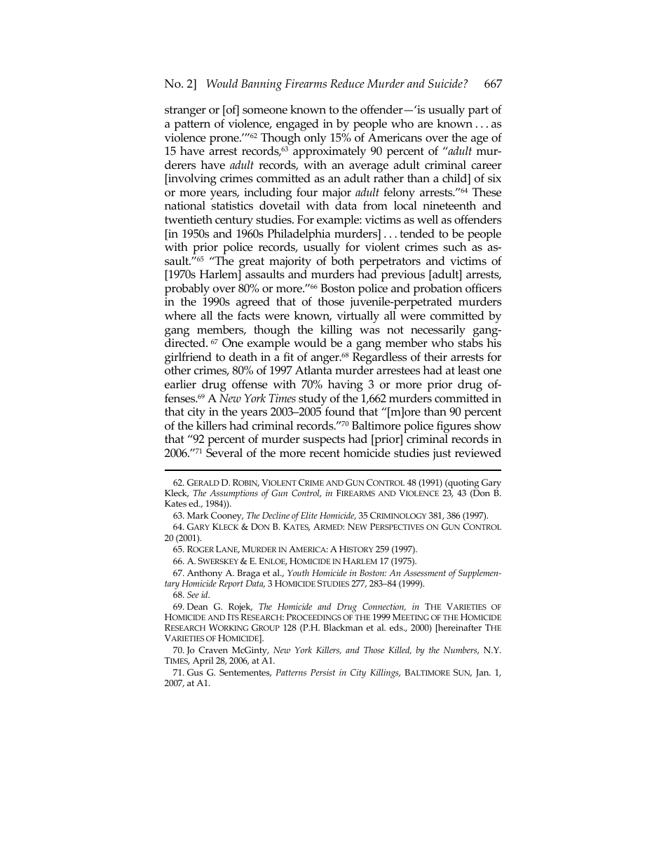 Would Banning Firearms Reduce Murder and Suicide? a Review of International Evidence - Don B. Kates, Gary Mauser, Page 19