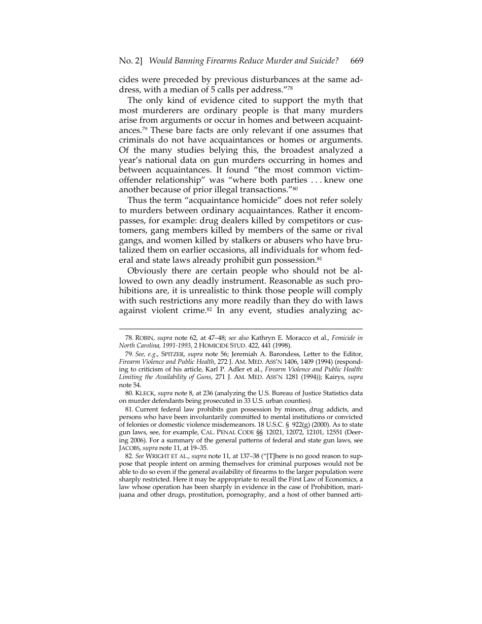 Would Banning Firearms Reduce Murder and Suicide? a Review of International Evidence - Don B. Kates, Gary Mauser, Page 21