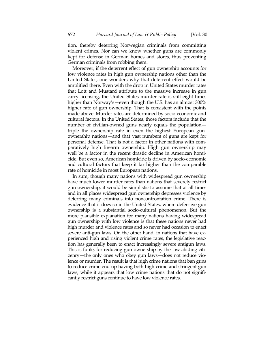 Would Banning Firearms Reduce Murder and Suicide? a Review of International Evidence - Don B. Kates, Gary Mauser, Page 24