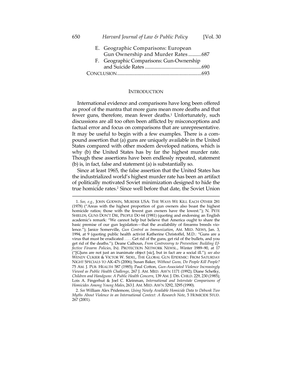 Would Banning Firearms Reduce Murder and Suicide? a Review of International Evidence - Don B. Kates, Gary Mauser, Page 2
