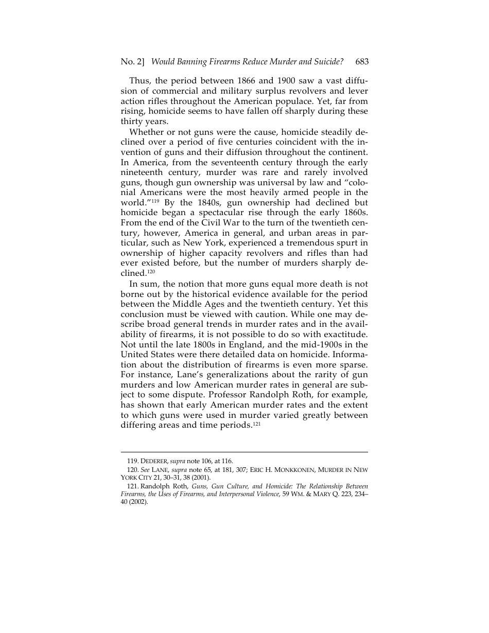 Would Banning Firearms Reduce Murder and Suicide? a Review of International Evidence - Don B. Kates, Gary Mauser, Page 35