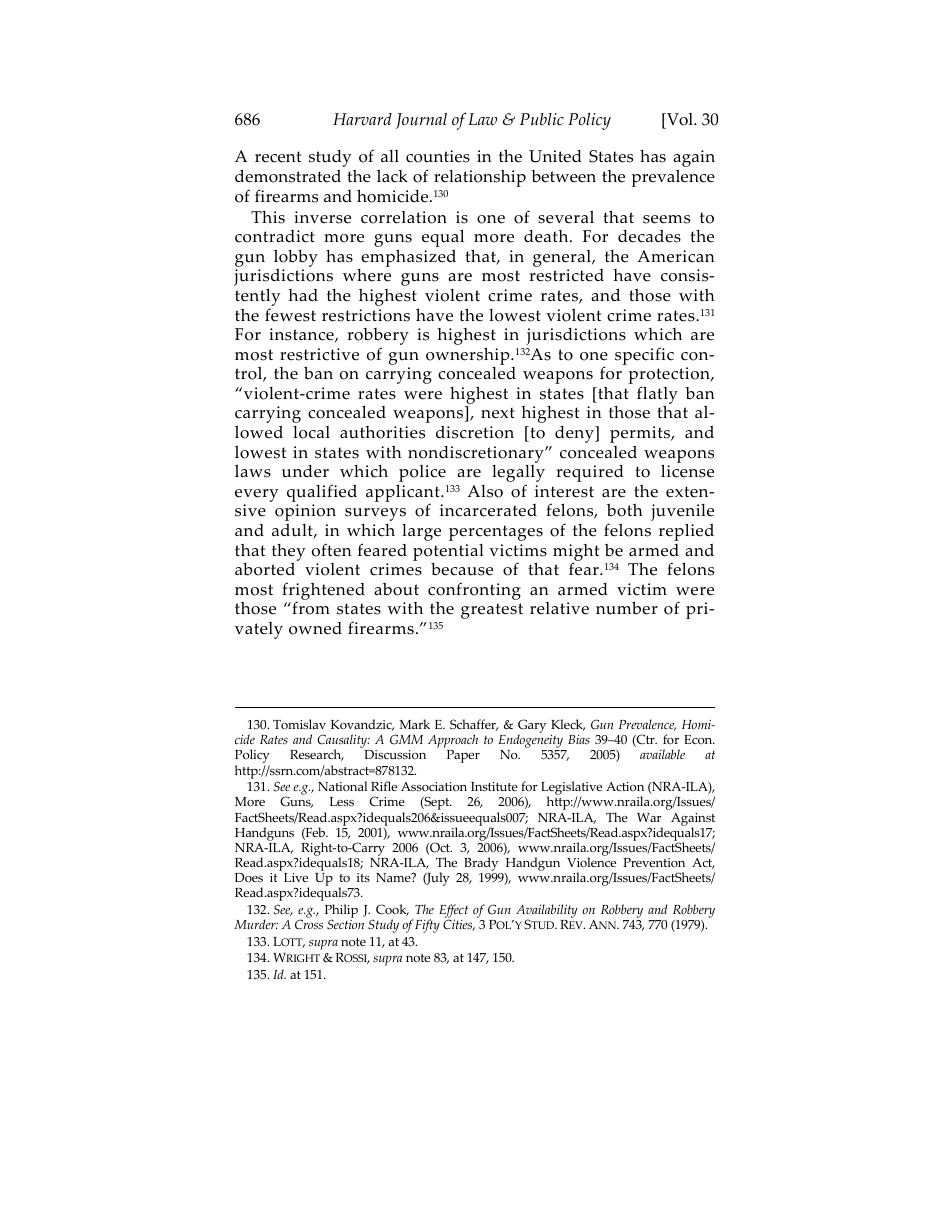 Would Banning Firearms Reduce Murder and Suicide? a Review of International Evidence - Don B. Kates, Gary Mauser, Page 38