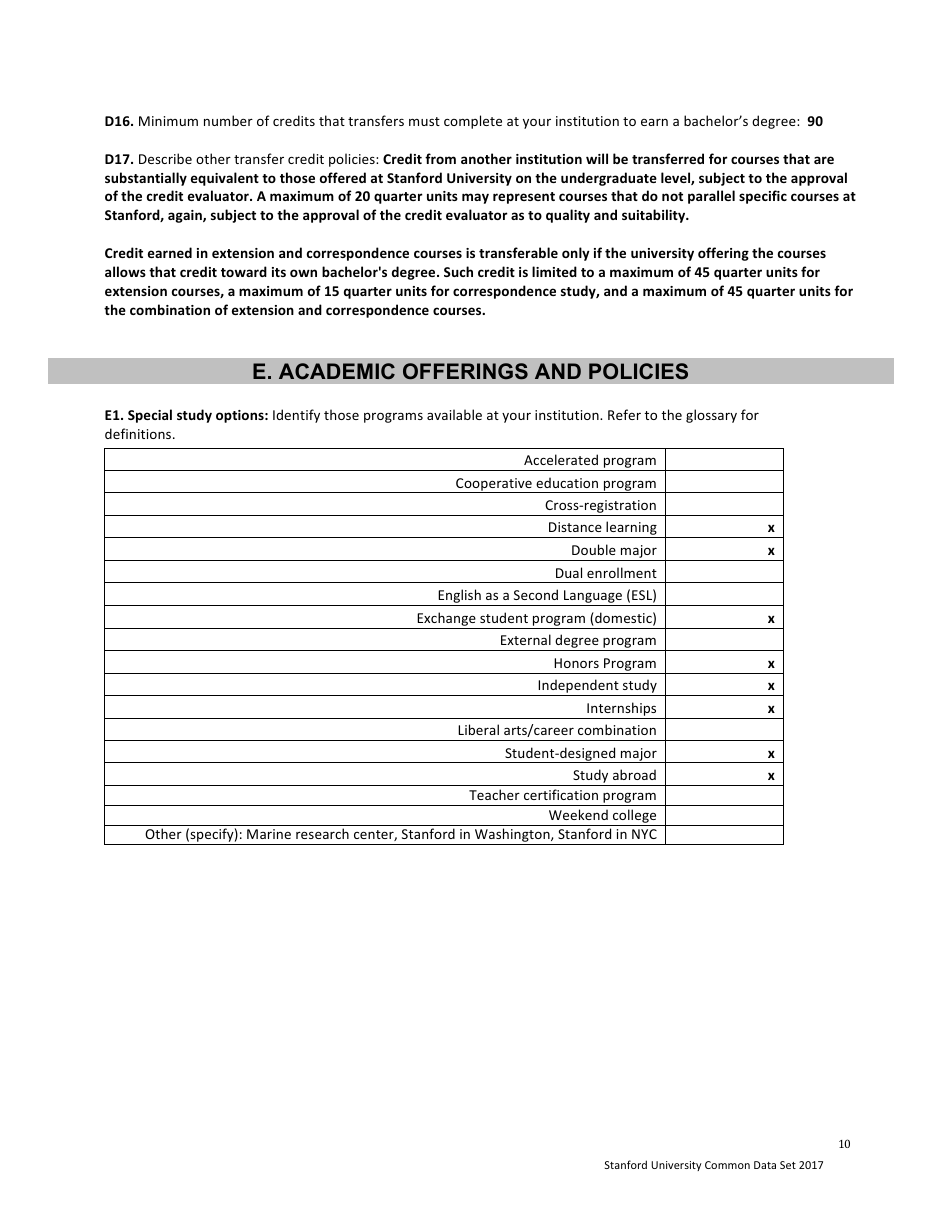 Stanford Cds 2016-2017 - Stanford University Communications, Page 10