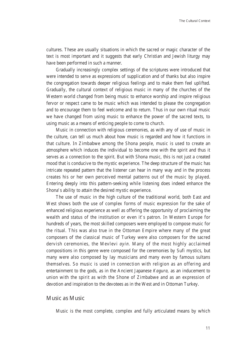 Music: the Cultural Context - Robert Garfias, Senri Ethnological Reports 47 - National Museum of Ethnology, Osaka, Page 13