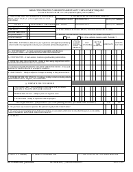 Document preview: DA Form 3439 Nonappropriated Fund Instrumentality Employment Inquiry