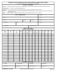 DA Form 759 Individual Flight Record and Flight Crew Certificate-Army (Flight Hours)