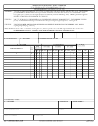 DA Form 330 Language Proficiency Questionnaire