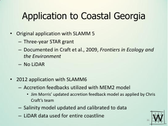 Application of Sea Level Affecting Marshes Model (Slamm) to the Georgia Coastline - Jonathan S. Clough - Georgia (United States), Page 36