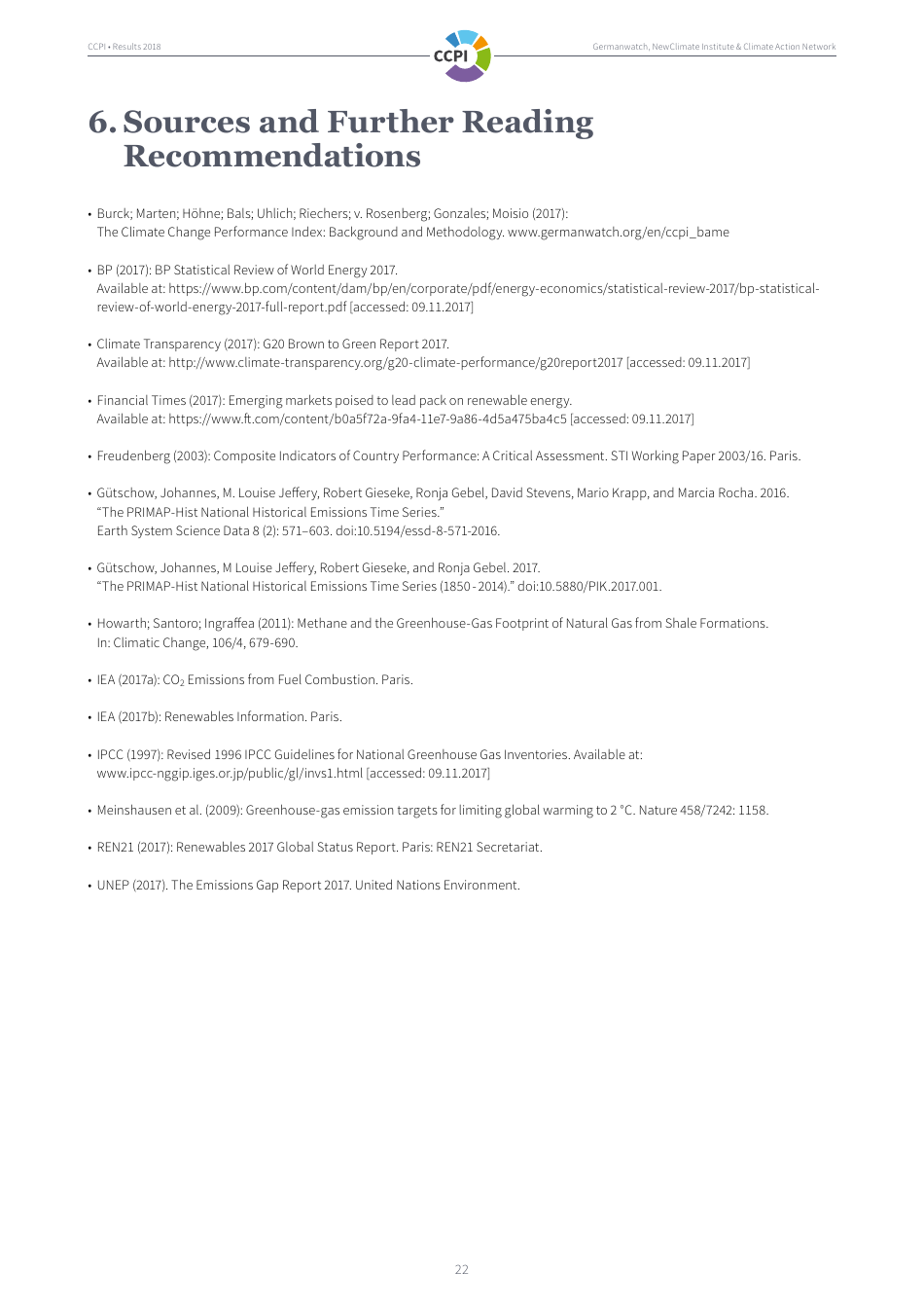 The Climate Change Performance Index Results, Page 22
