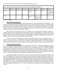 Form 605 Clermont County Domestic Relations Court Guideline Parenting Schedule - Ohio, Page 3