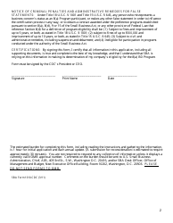 SBA Form 1010-CDC 8(A) Business Development (BD) Program Application Alaskan Native Corporation-Owned Concern, Page 2