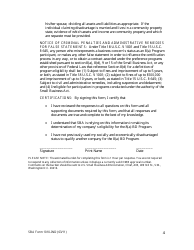 SBA Form 1010-IND 8(A) Business Development (BD) Program Application Individual Information, Page 4