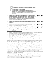 SBA Form 1010-AIT 8(A) Business Development (BD) Program Application American Indian - Tribally-Owned Concern, Page 2