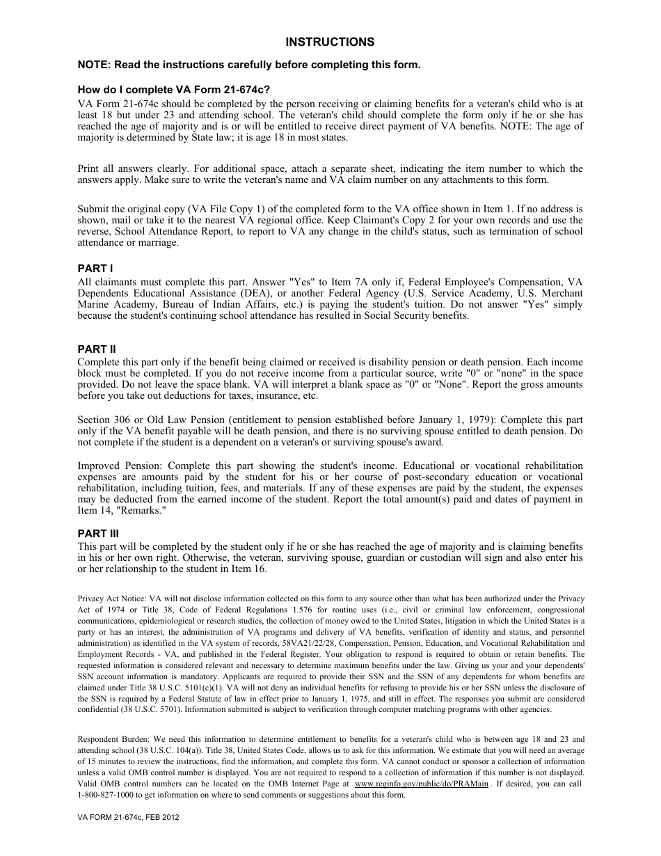 Va form 21 674c fill out sign online and download fillable pdf templateroller
