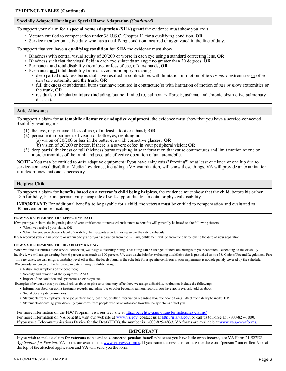 Va Form 21 526ez Fill Out Sign Online And Download Fillable Pdf Templateroller 7864