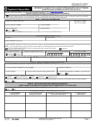 VA Form 22-5495 Dependents&#039; Request for Change of Program or Place of Training (Under Provisions of Chapters 33 and 35, Title 38, U.s.c.)