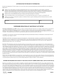 VA Form 10-2850 Application for Physicians, Dentists, Podiatrists, Optometrists and Chiropractors, Page 4