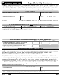 VA Form 10-10HS Request for Hardship Determination