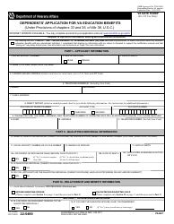 Document preview: VA Form 22-5490 Dependents' Application for VA Education Benefits (Under Provisions of Chapters 33 and 35, of Title 38, U.s.c.)