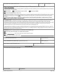 VA Form 10-5345 Request for and Authorization to Release Health Information, Page 2