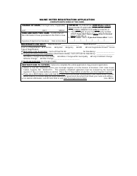 Maine Voter Registration Application - Maine, Page 2