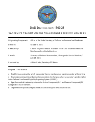 Document preview: DoD Instruction 1300.28 - In-Service Transition for Transgender Service Members
