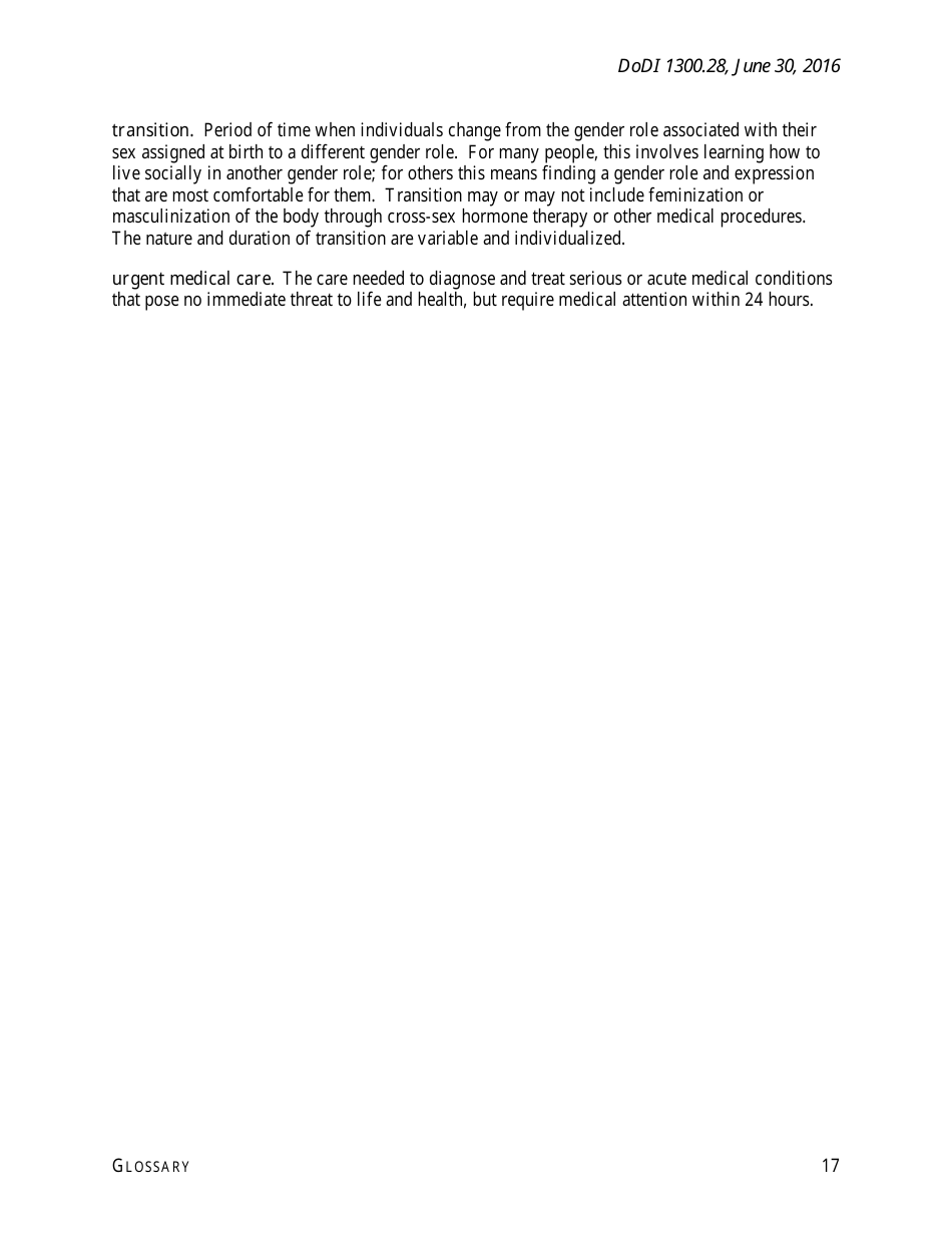 DoD Instruction 1300.28 - In-Service Transition for Transgender Service Members, Page 17