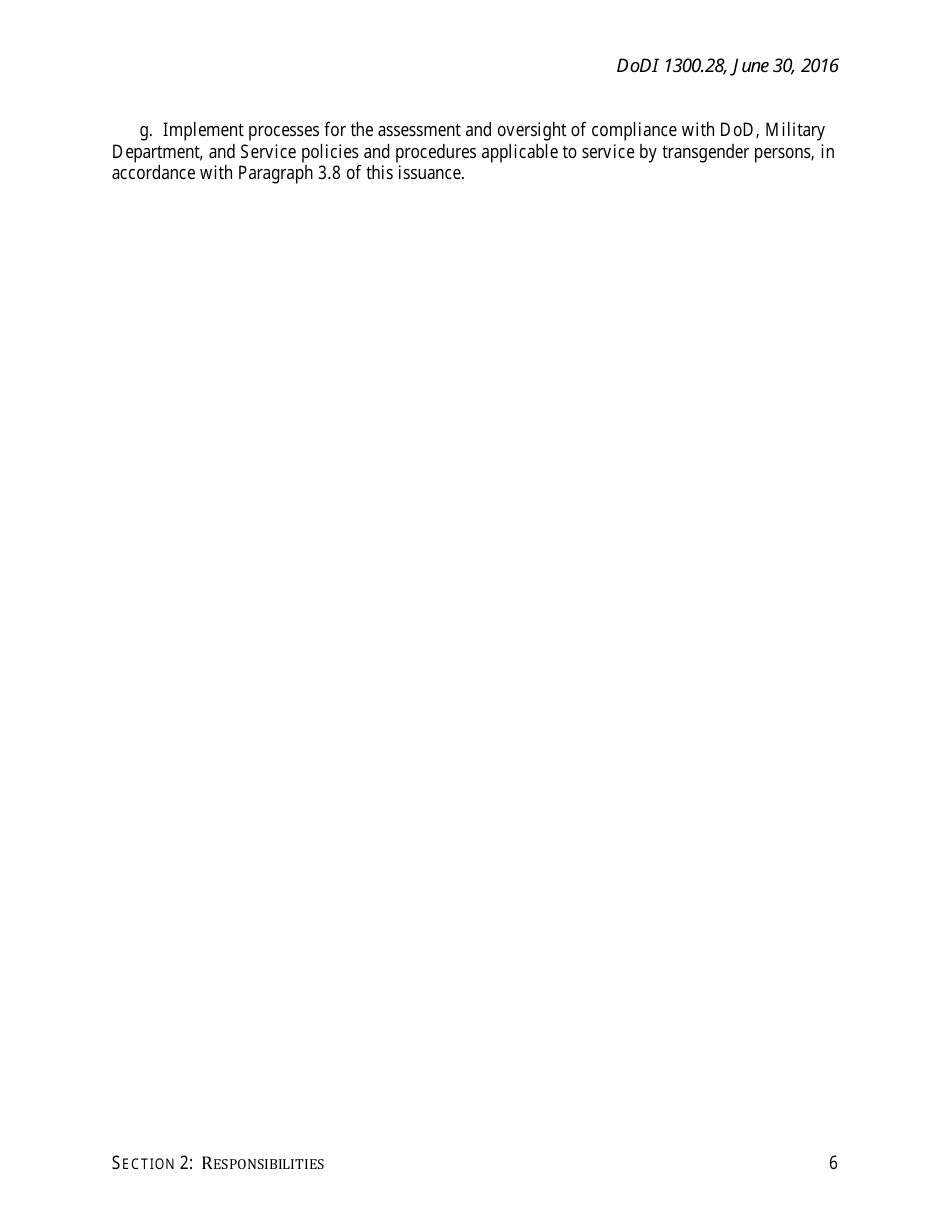 DoD Instruction 1300.28 - In-Service Transition for Transgender Service Members, Page 6