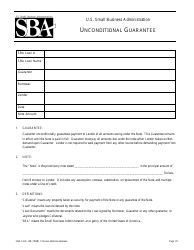 SBA Form 148 Unconditional Guarantee