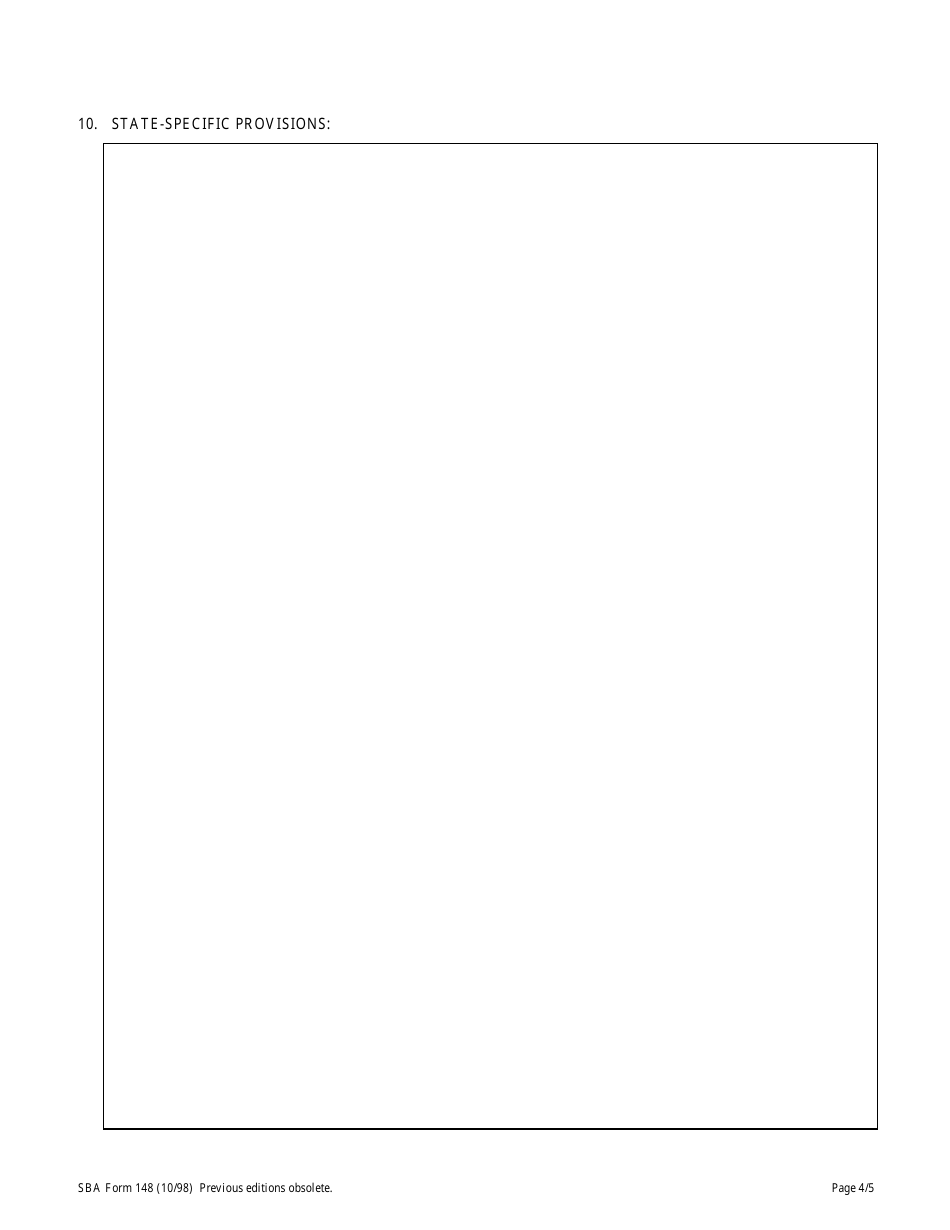 SBA Form 148 Unconditional Guarantee, Page 4