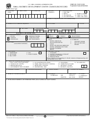 Document preview: SBA Form 1062 Small Business Development Center Counseling Record