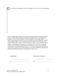 SBA Form 2289 Borrower and Operating Company Certification, Page 5