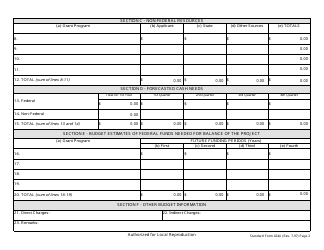 SBA Form 424A &quot;Budget Information - Non-construction Programs&quot;, Page 2