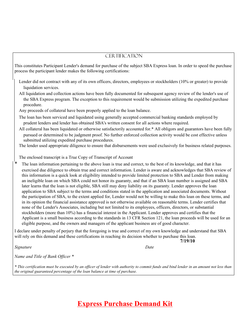 10 Tab Express Purchase Demand Kit With ARC Loan Provisions, Page 4