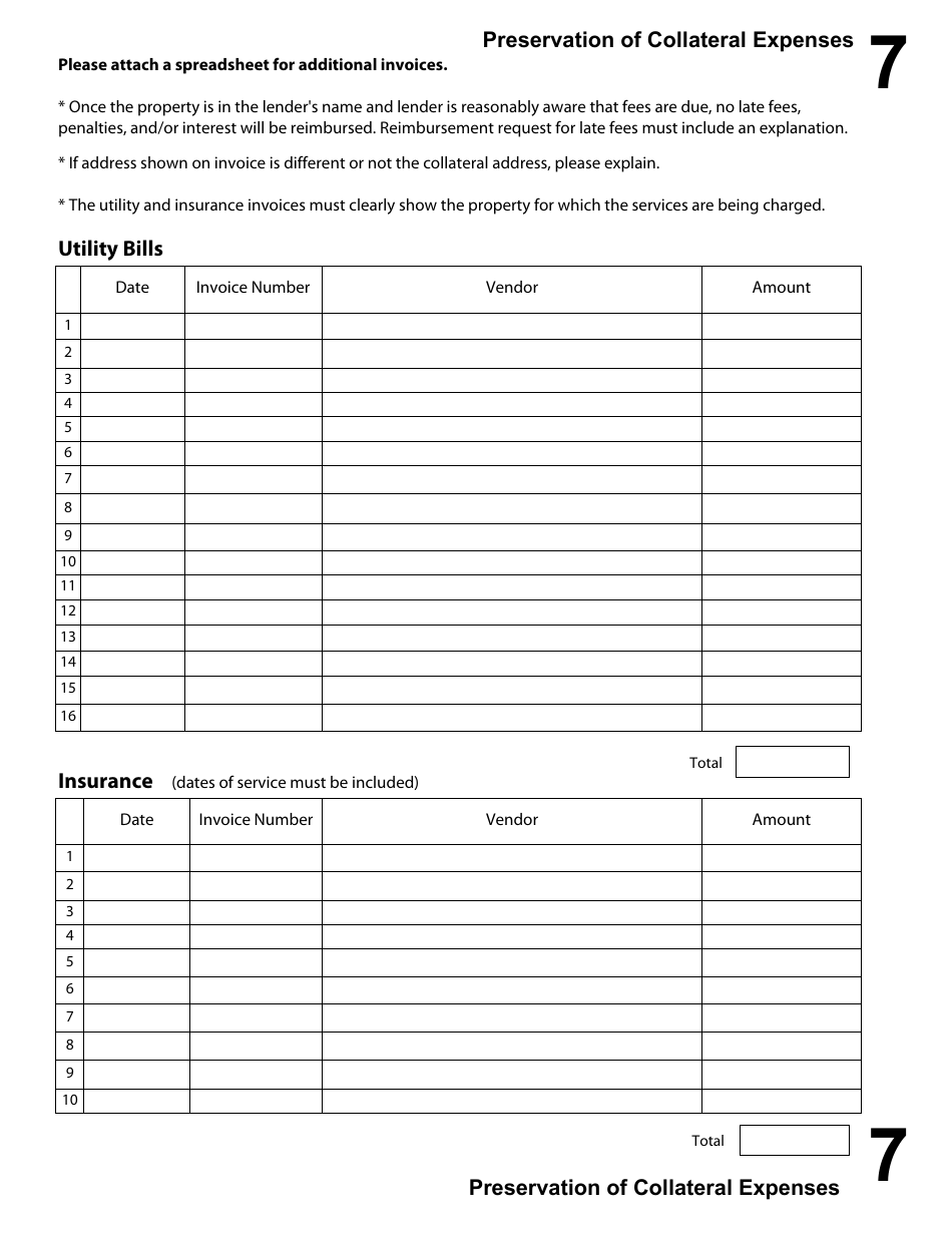 Care and Preservation of Collateral (CPC) Tabs, Page 9
