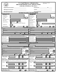 SBA Form 5C Disaster Home Loan Application