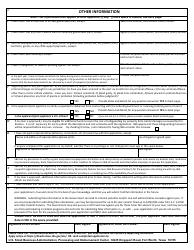 SBA Form 5C Disaster Home Loan Application, Page 3