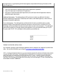 SBA Form 2301 Community Advantage Lender Participation Application, Page 3