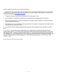 SBA Form 994 Application for Surety Bond Guarantee Assistance, Page 6