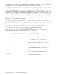 SBA Form 601 Agreement of Compliance, Page 2