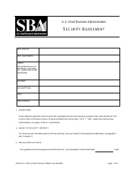 Document preview: SBA Form 1059 Security Agreement