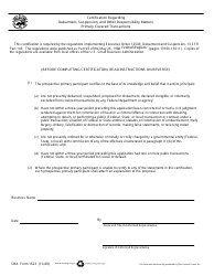 Document preview: SBA Form 1623 Certification Regarding Debarment, Suspension, and Other Responsibility Matters Primary Covered Transactions