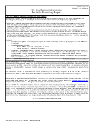 SBA Form 1031 Portfolio Financing Report, Page 2