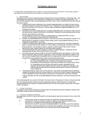 Document preview: Participation Agreement Form